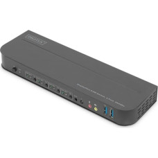 Digitus KVM-Switch 4-Port 4K60Hz, 4xDP in, 1xDP/HDMI out