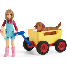 Schleich Farm Life Puppy Wagon Ride