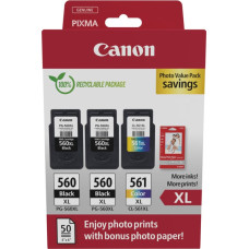 Canon 3712C012 tintes kārtridžs 3 pcs Oriģināls Augsta (XL) produktivitāte Melns, Tirkīzzils, Fuksīns, Dzeltens