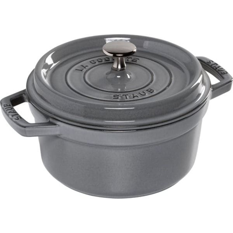 Staub La Cocotte 20cm round, Graphite grey, Cast Iron