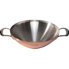 De Buyer Prima Matera Wok induct ion copper/steel with 2 handles