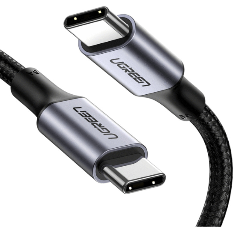 Ugreen 70427 USB kabelis USB 2.0 1 m USB C Melns, Sudrabs