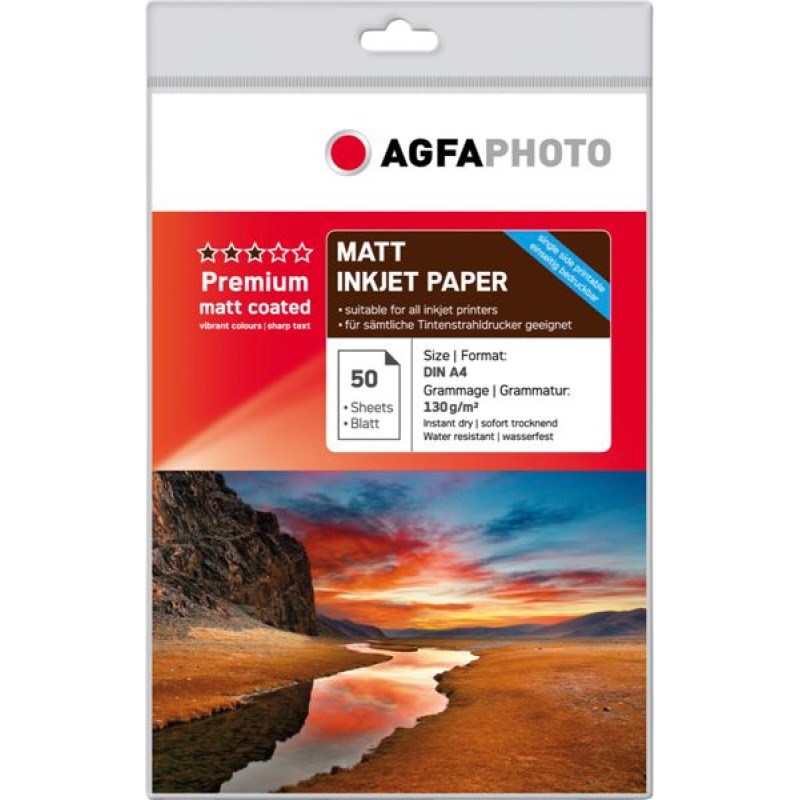 Agfaphoto Premium Matt Coated 130 g A 4 50 Sheets