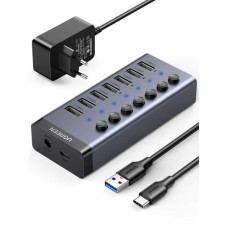 Ugreen USB-C to 7-Port USB-A 3.0 Hub DC 12V EU