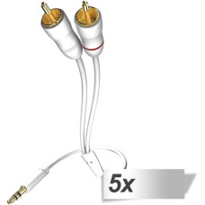 In - Akustik 5x in-akustik Star Audio Cable 3,5 mm Jack Plug Cinch 3,0 m