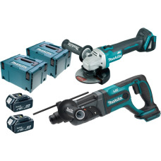 Makita ZESTAW COMBO 18V DLX2153TJ1 (DGA504+DHR241) 2x5,0Ah.