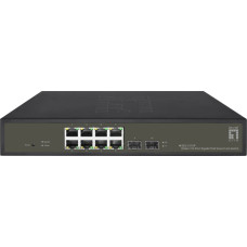 Level One LevelOne GES-2110P tīkla pārslēgs Vadīts L2 Gigabit Ethernet (10/100/1000) Power over Ethernet (PoE) Melns