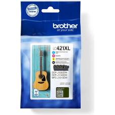 Brother LC-421XLVAL PagePack 4 pcs Oriģināls Augsta (XL) produktivitāte Melns, Tirkīzzils, Fuksīns, Dzeltens