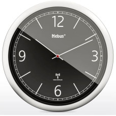 Mebus 19813 radio wall clock black/silver