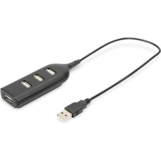 Digitus USB 2.0 Hub 4-Port 4 x USB A/F at Connected Cable