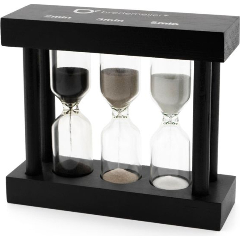 Bredemeijer Tea Timer 3fold black 2/3/5 Minutes 195005