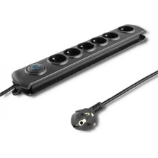 Qoltec Surge protector 6 sockets, 5m