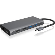 Raidsonic ICY BOX IB-DK4050-CPD Vadu USB 3.2 Gen 1 (3.1 Gen 1) Type-C Antracīts