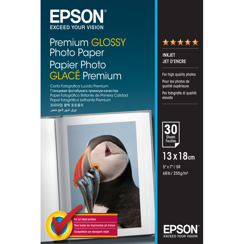 Epson Photo paper Premium Glossy 255g/m2 30pcs 13x18cm