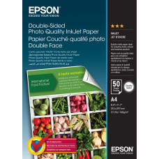 Epson Double-Sided Photo Quality Inkjet tintes printeru papīrs A4 (210x297 mm) Plakans 50 lapas