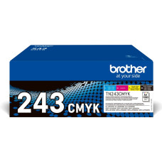 Brother TN-243CMYK tonera kārtridžs 1 pcs Oriģināls Melns, Tirkīzzils, Fuksīns, Dzeltens