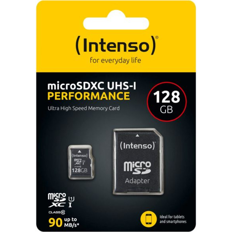 Intenso microSDXC          128GB Class 10 UHS-I U1 Performance