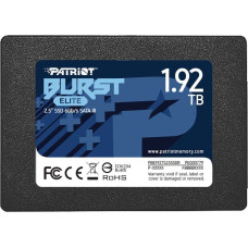 Patriot SSD|PATRIOT|Burst Elite|1.92TB|SATA 3.0|3D NAND|Write speed 320 MBytes/sec|Read speed 450 MBytes/sec|2,5