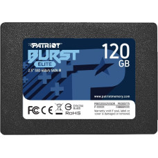 Patriot SSD|PATRIOT|Burst Elite|120GB|SATA 3.0|3D NAND|Write speed 320 MBytes/sec|Read speed 450 MBytes/sec|2,5"|TBW 50 TB|PBE120GS25SSDR