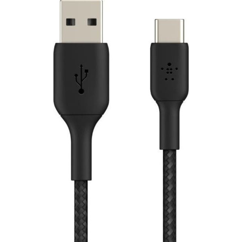 Belkin USB-C/USB-A Cable 3m braided, black CAB002bt3MBK