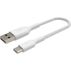 Belkin USB-C/USB-A Cable 15cm braided, white CAB002bt0MWH