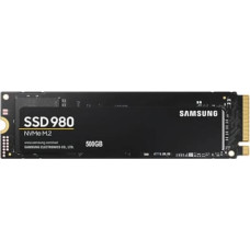 Samsung SSD|SAMSUNG|980|500GB|M.2|PCIE|NVMe|MLC|Write speed 2600 MBytes/sec|Read speed 3100 MBytes/sec|2.38mm|TBW 300 TB|MTBF 1500000 hours|MZ-V8V500BW