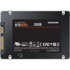 Samsung SSD|SAMSUNG|870 EVO|250GB|SATA|MLC|Write speed 530 MBytes/sec|Read speed 560 MBytes/sec|2,5