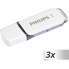 Philips USB 2.0 3-Pack      32GB Snow Edition Shadow Grey