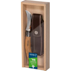 Opinel mushroom knife oak handle w. brush + pencil case & sheath