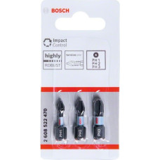 Bosch KOŃCÓWKA IMPACT kpl. 3szt. PH1/PH2/PH3 x 25mm