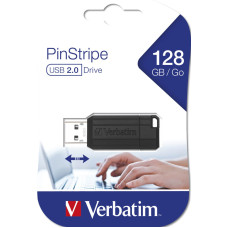 Verbatim PinStripe 128GB USB zibatmiņa USB Type-A 2.0 Melns