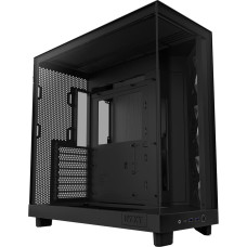 Nzxt Case|NZXT|H6 Flow RGB|MidiTower|Case product features Transparent panel|Not included|ATX|MicroATX|MiniITX|Colour Black|CC-H61FB-R1