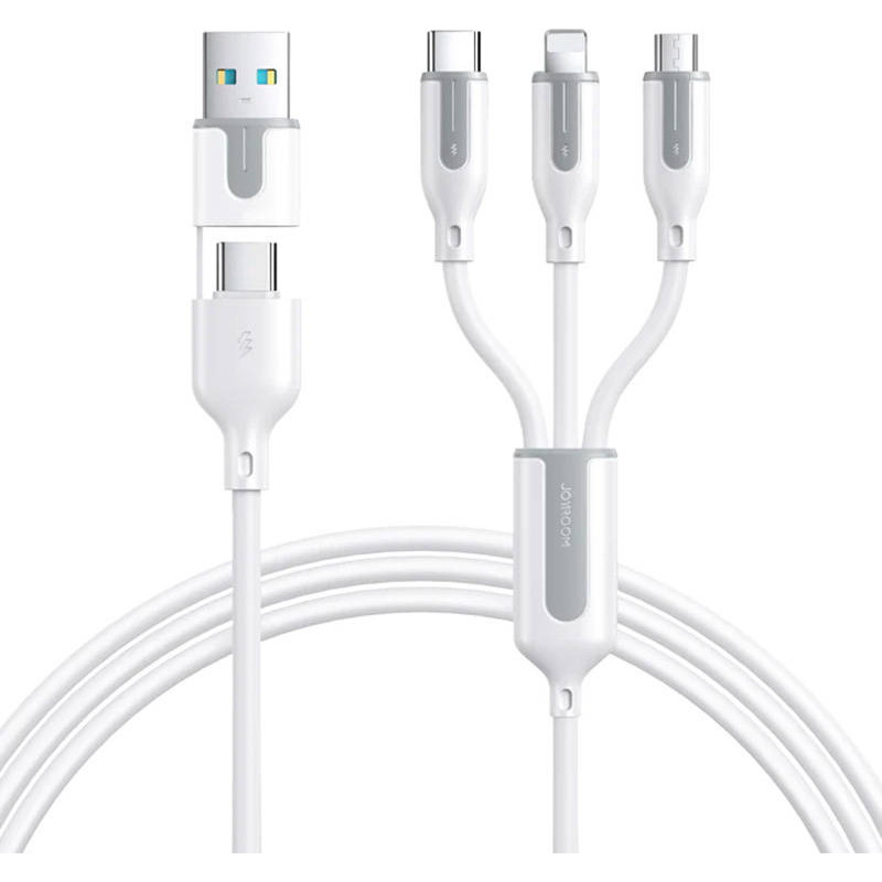 Joyroom USB cable Joyroom  S-2T3018A15 5in1 USB-C / Lightning / 3.5A /1.2m (white)