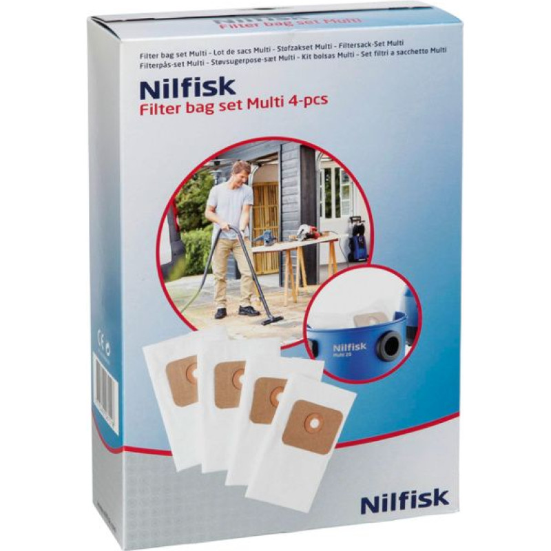 Nilfisk Filter Bag for Multi 4 pieces