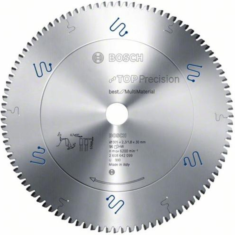 Bosch MULTIMATERIAL TOP PRECISION saw blade 210x30mm 54-TOOTH