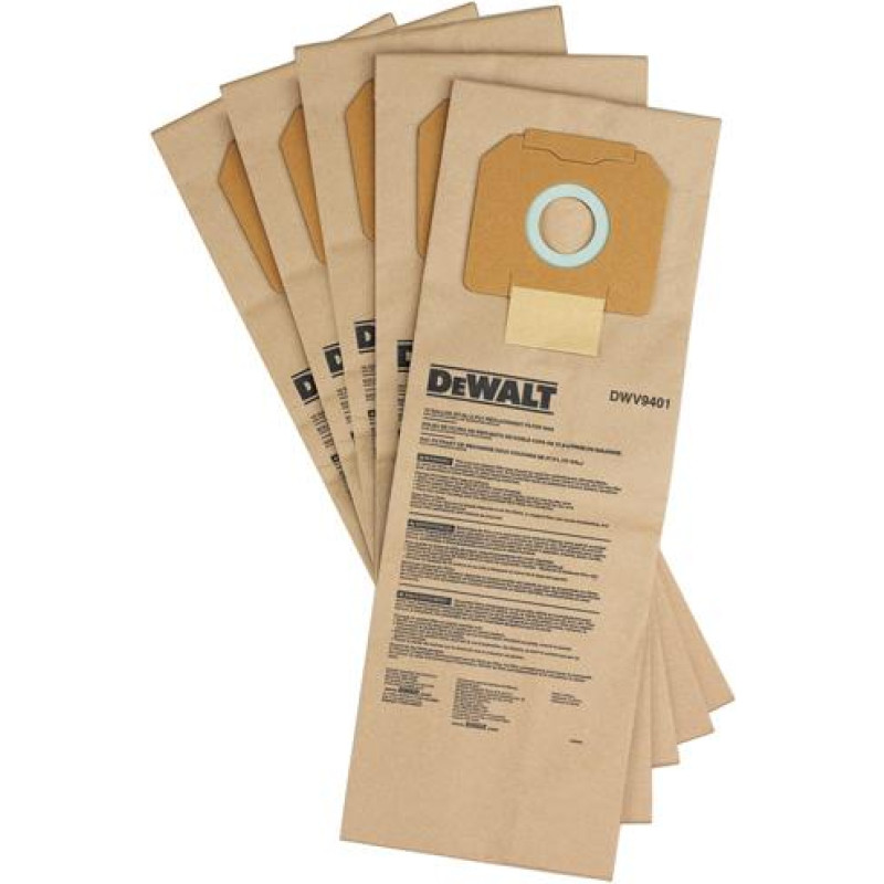 Dewalt PAPER SACKS 5pcs. FOR DWV902