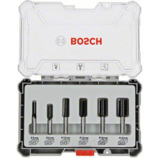 Bosch ZESTAW FREZÓW PROSTYCH 6szt. UCHWYT 8mm