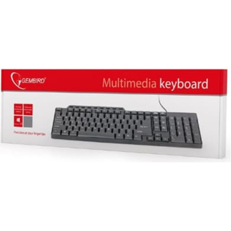 Gembird KEYBOARD MULTIMEDIA USB ENG/BLACK KB-UM-104 GEMBIRD