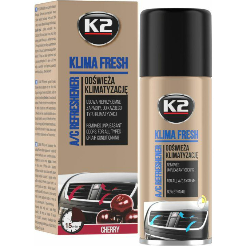 K2 ODŚWIEŻACZ KLIMA FRESH CHERRY 150 ML