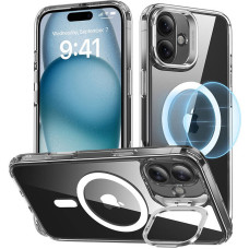 ESR Classic Hybrid (HaloLock) case with stand for iPhone 16 Plus (transparent)