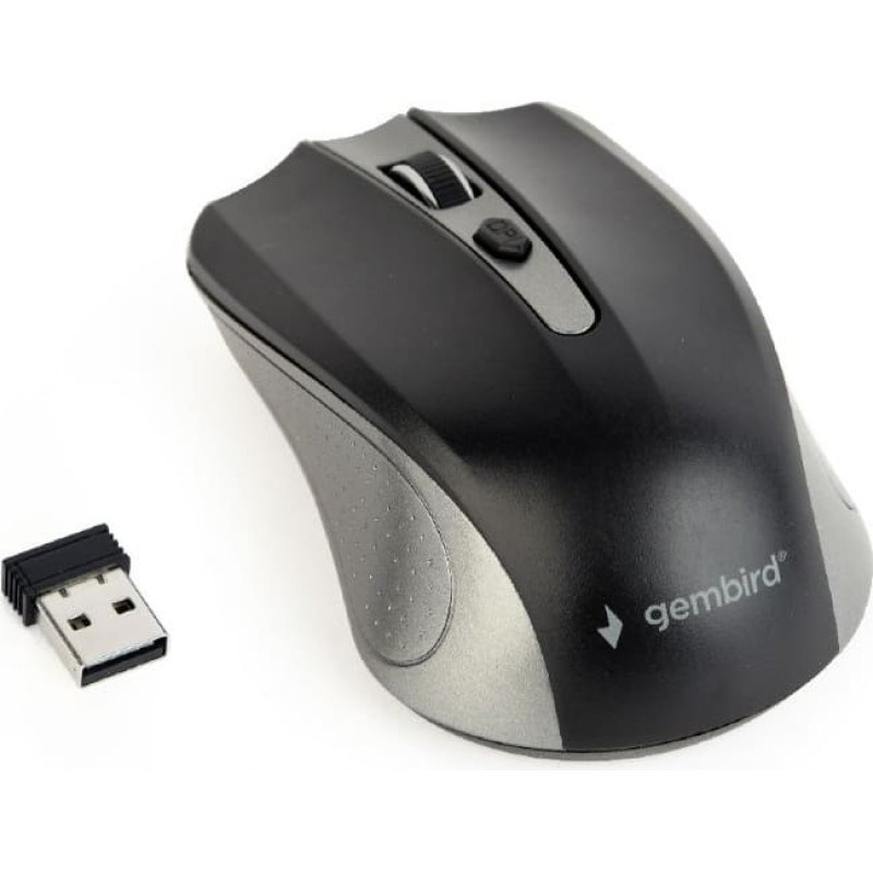 Gembird MOUSE USB OPTICAL WRL GREY/BLACK MUSW-4B-04-GB GEMBIRD