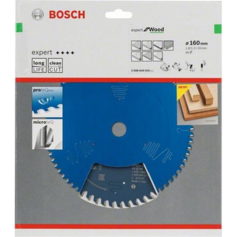 Bosch WOOD EXPERT saw blade 160x20mm 48-TOOTH