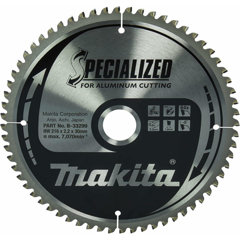 Makita PIŁA TARCZOWA  216x30x64z SPECJALIZED ALUMINIUM