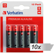 Verbatim 10x10 Verbatim Alcaline battery Migono AA LR 06            49875