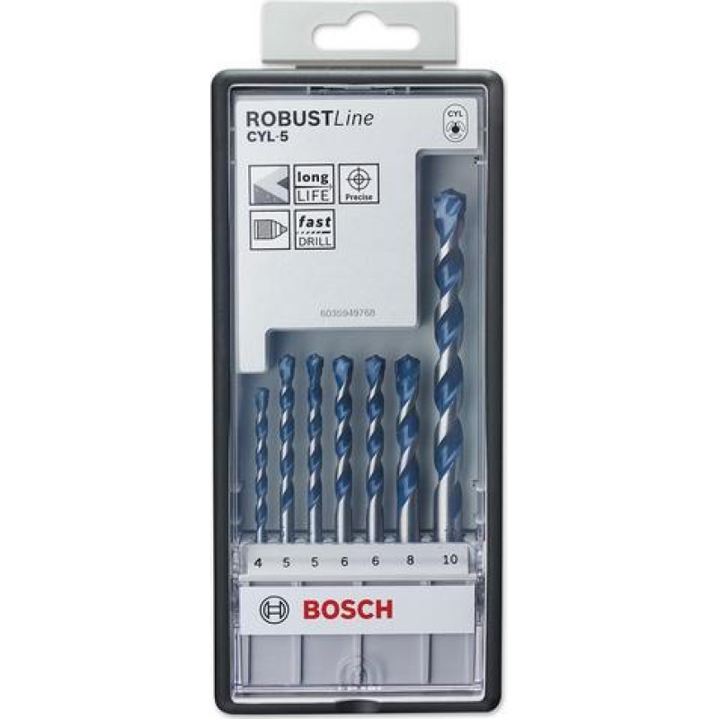 Bosch 7pcs. Robustline Concrete Drill Bit Set CYL-5:4-10mm