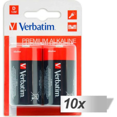 Verbatim 10x2 Verbatim Alkaline battery Mono D LR 20               49923