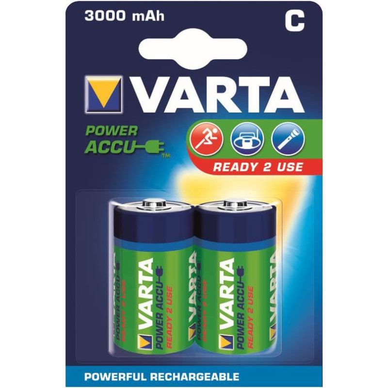 Varta 1x2 Varta Rechargeable Accu C Ready2Use NiMH Baby 3000 mAh