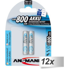 Ansmann 12x2 Ansmann maxE NiMH bat. Micro AAA 800 mAh