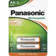 Panasonic 1x2 Panasonic Akku NiMH Mignon AA 1000 mAh Ready to Use DECT