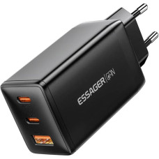 Essager Wall charger, Essager, ECTAC-DYB01-Z, GaN, 2xUSB-C, USB-A, 67W (black)